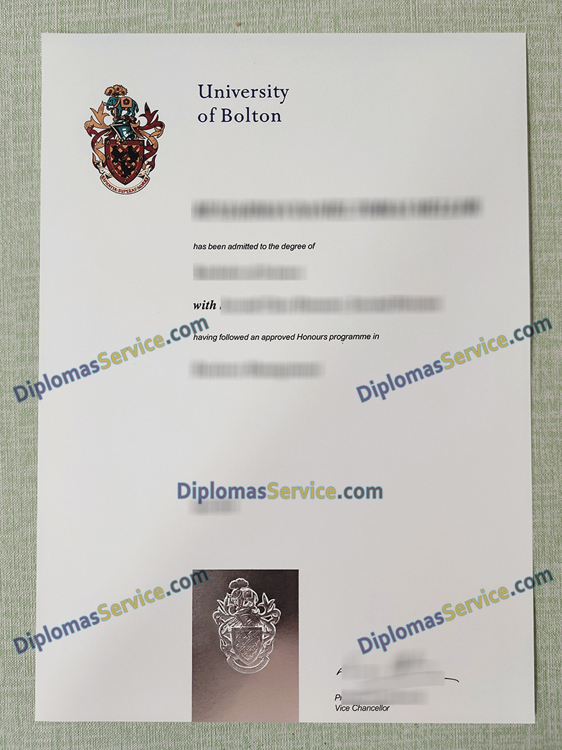 University of Bolton degree, University of Bolton certificate,