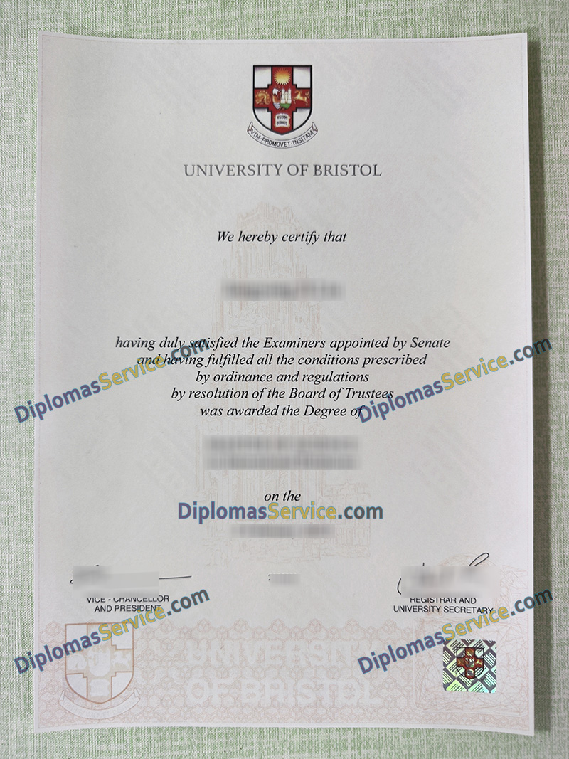 University of Bristol degree, University of Bristol certificate,
