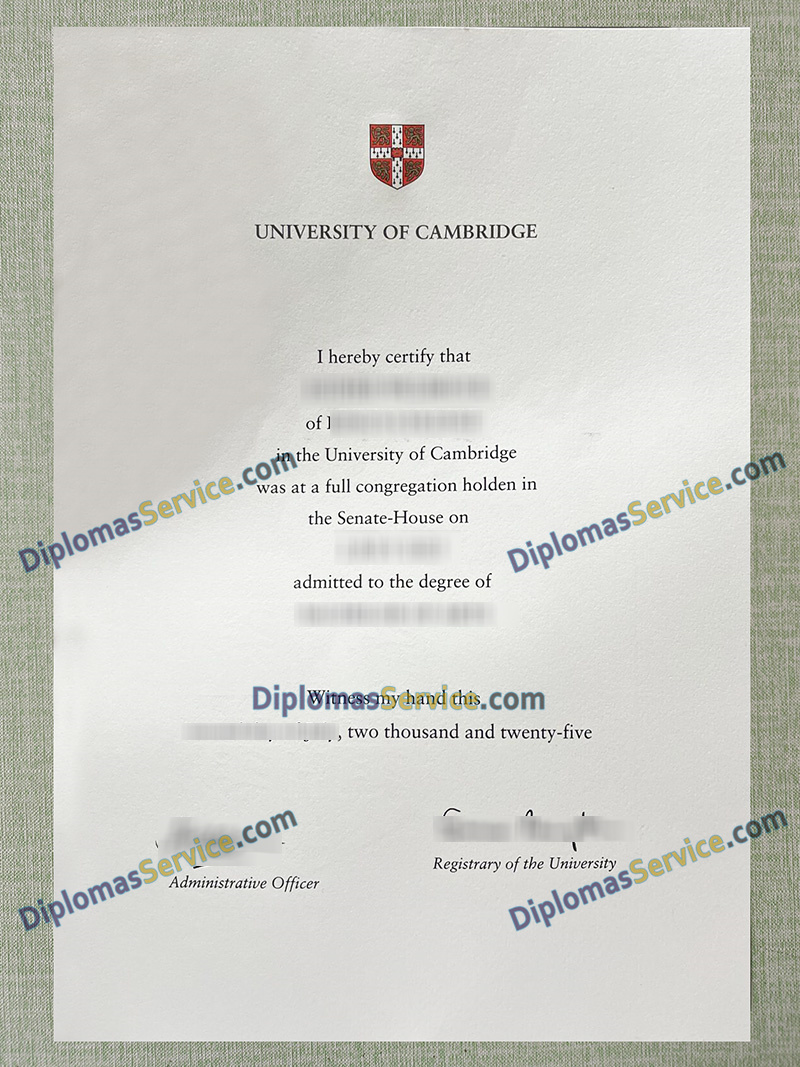 University of Cambridge degree, University of Cambridge certificate,