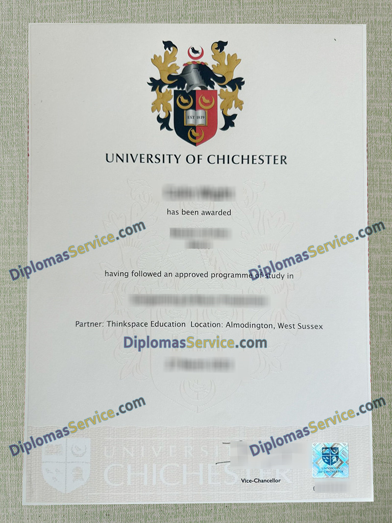 University of Chichester degree, University of Chichester certificate,