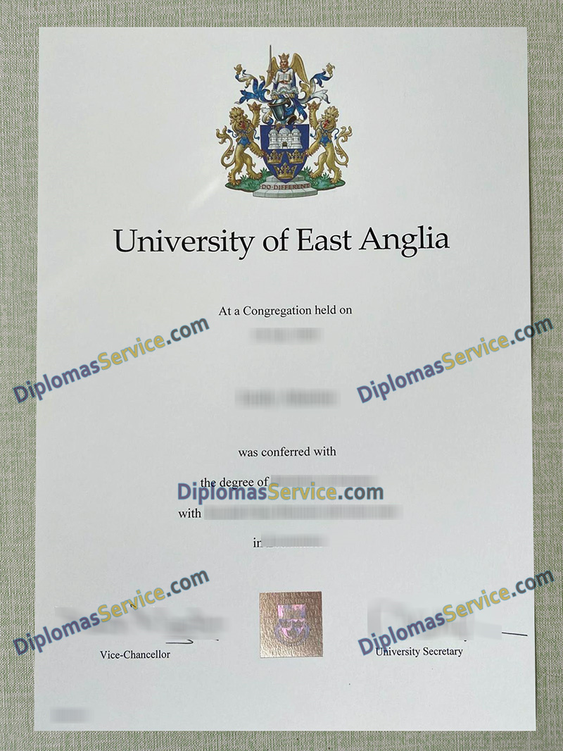 University of East Anglia degree, University of East Anglia certificate,