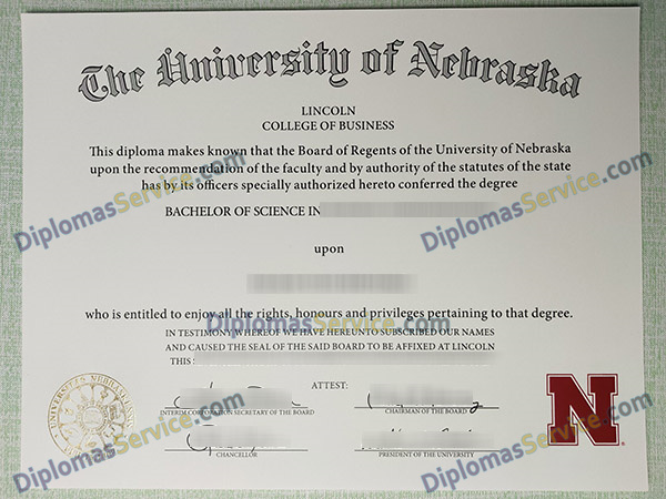 University of Nebraska Lincoln diploma, University of Nebraska degree,