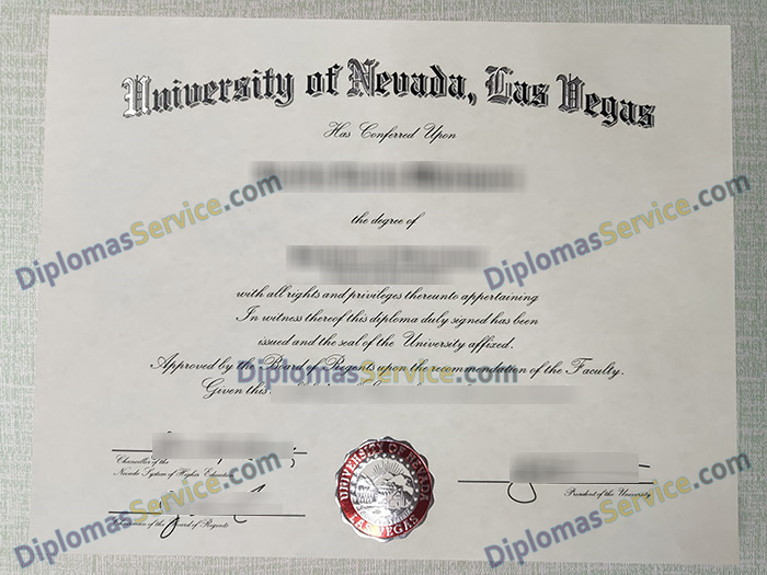 University of Nevada Las Vegas diploma, UNLV degree,