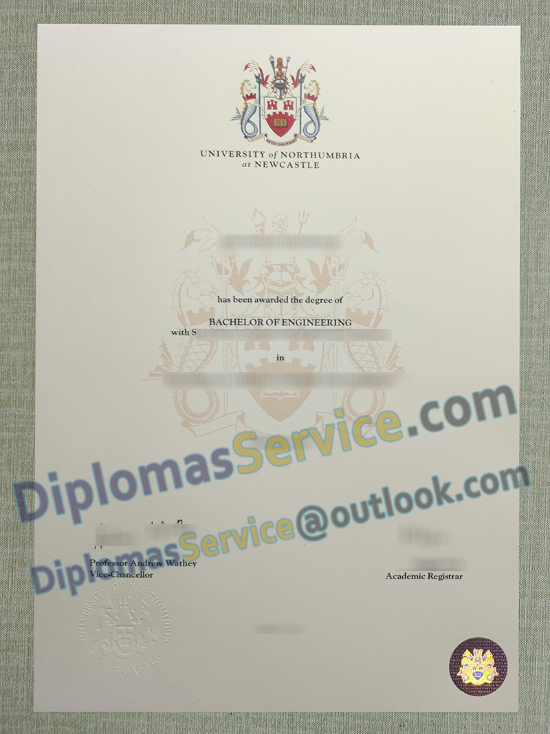 University of Northumbria degree, University of Northumbria certificate,