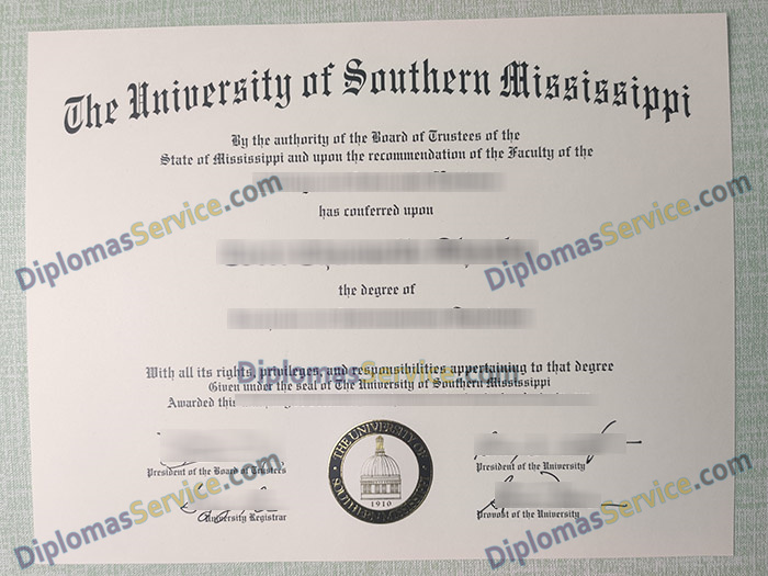 University of Southern Mississippi diploma, University of Southern Mississippi degree,