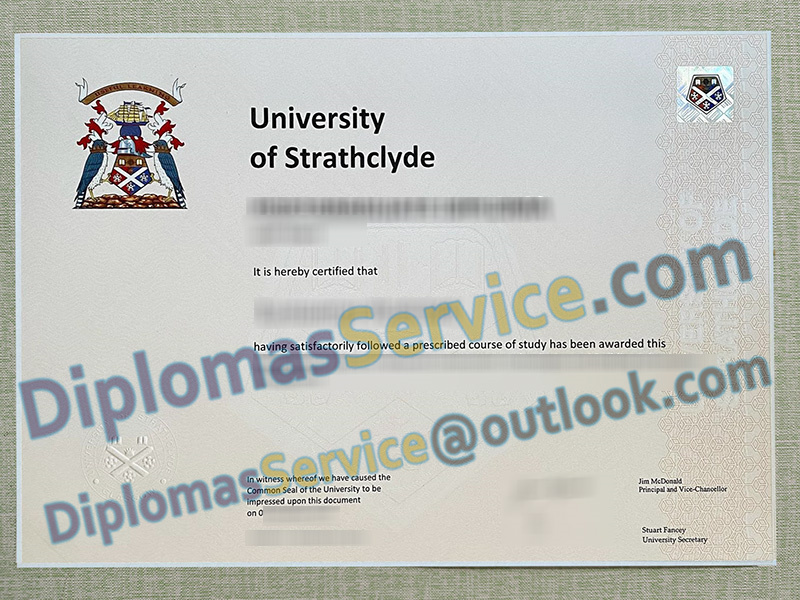 Strathclyde degree, University of Strathclyde certificate,