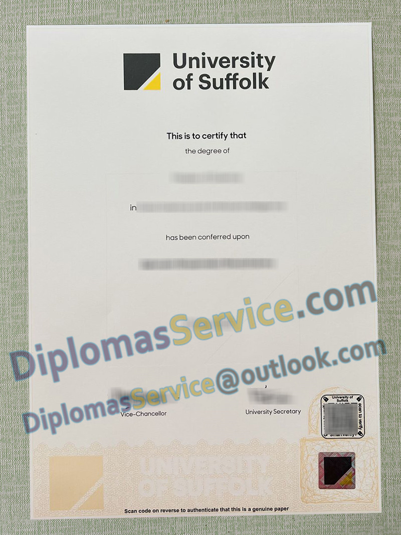University of Suffolk degree, University of Suffolk certificate,