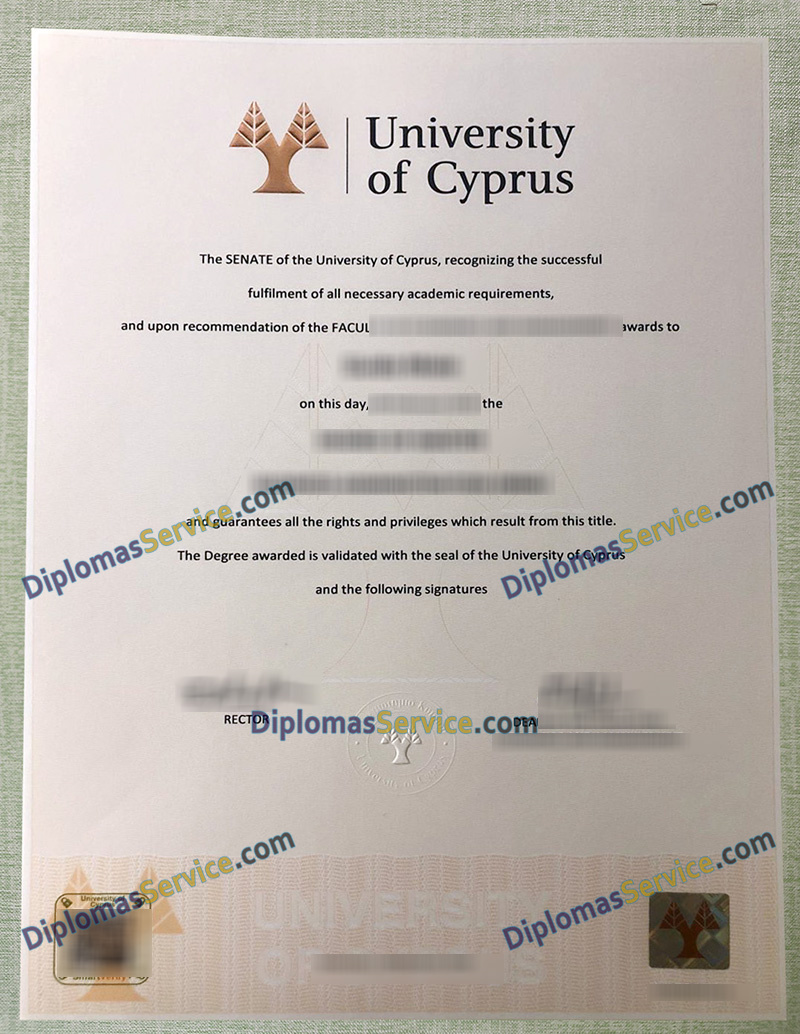 University of Cyprus degree, University of Cyprus diploma,
