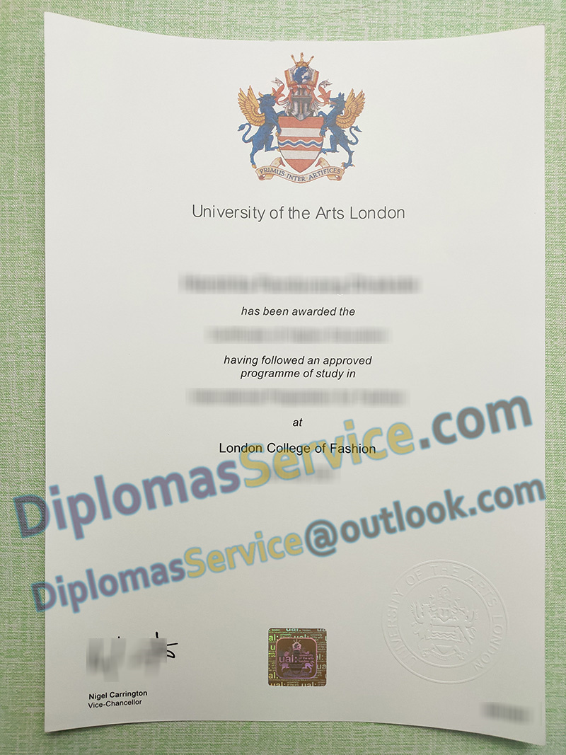 University of the Arts London degree, University of the Arts London certificate,