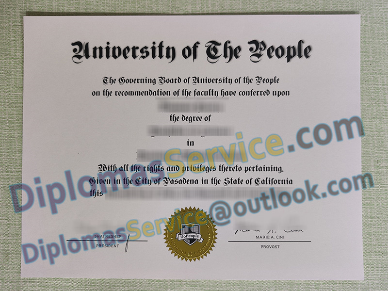 University of the People diploma, University of the People certificate,