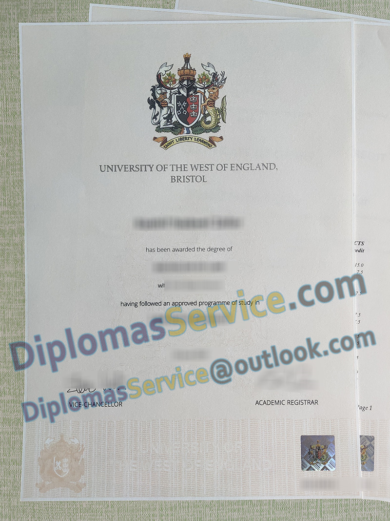 University of the West England Bristol degree, UWE Bristol certificate,