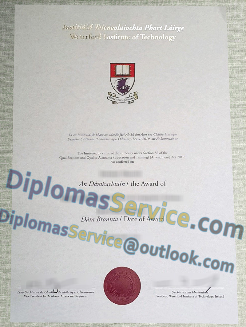 Waterford Institute of Technology degree, Waterford Institute of Technology diploma,