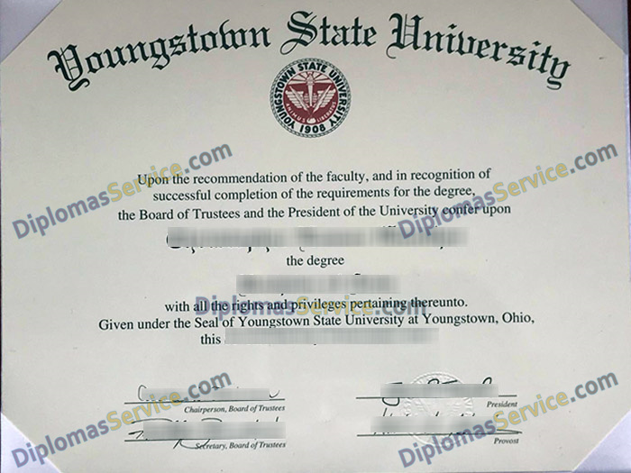 Youngstown State University diploma, Youngstown State University degree,