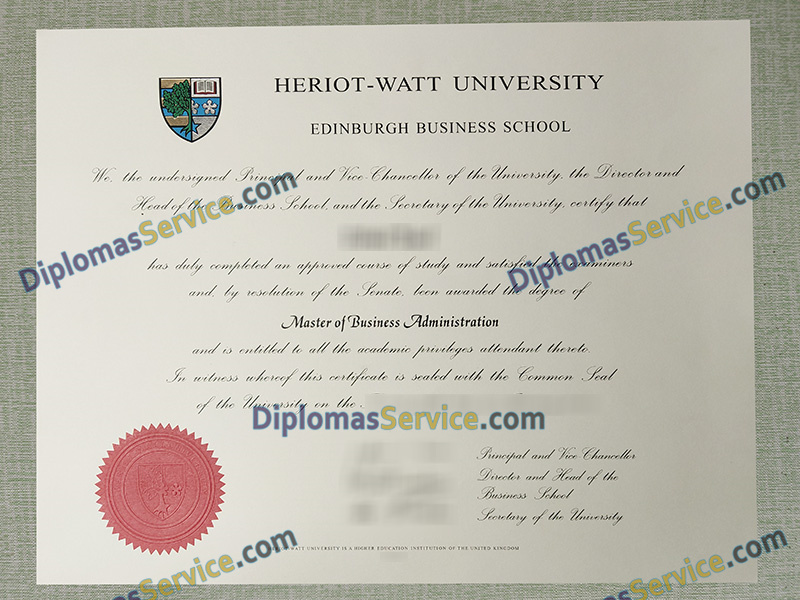 Heriot-Watt University degree, Heriot-Watt University certificate,