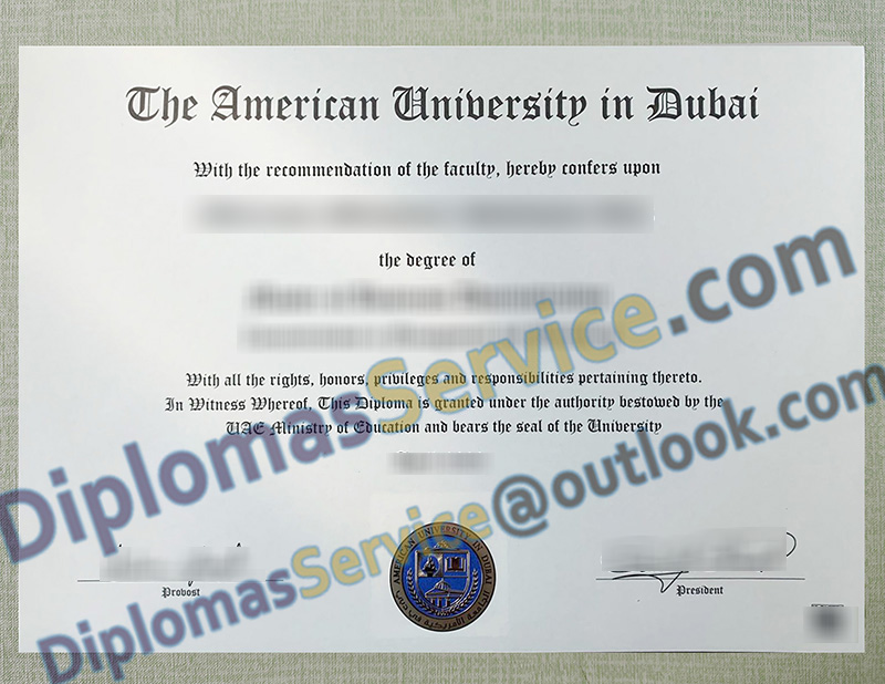 American University in Dubai degree, American University in Dubai diploma,