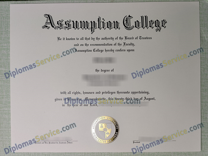 Assumption College diploma, Assumption College degree,