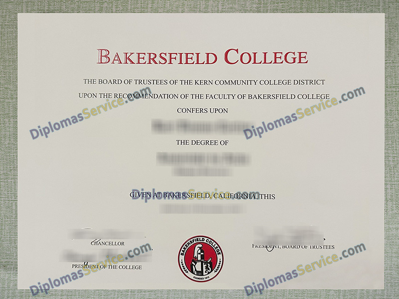 Bakersfield College diploma, Bakersfield College degree,