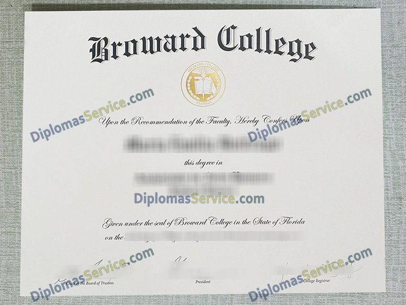 Broward College diploma, Broward College degree,