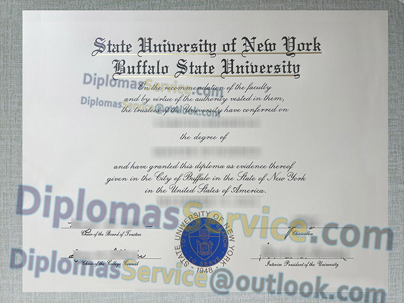 Buffalo State University diploma, Buffalo State University degree,