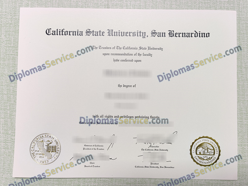 Cal State San Bernardino diploma, CSUSB degree,
