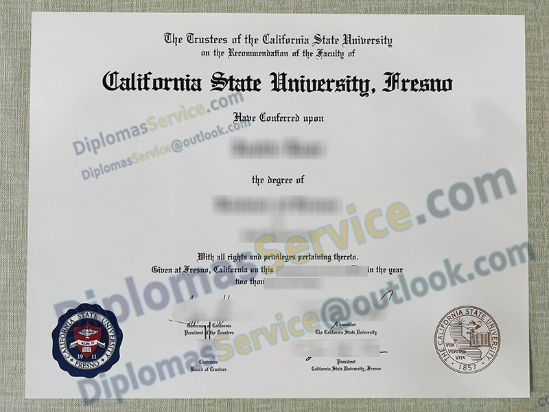Fresno State diploma, California State University Fresno degree,
