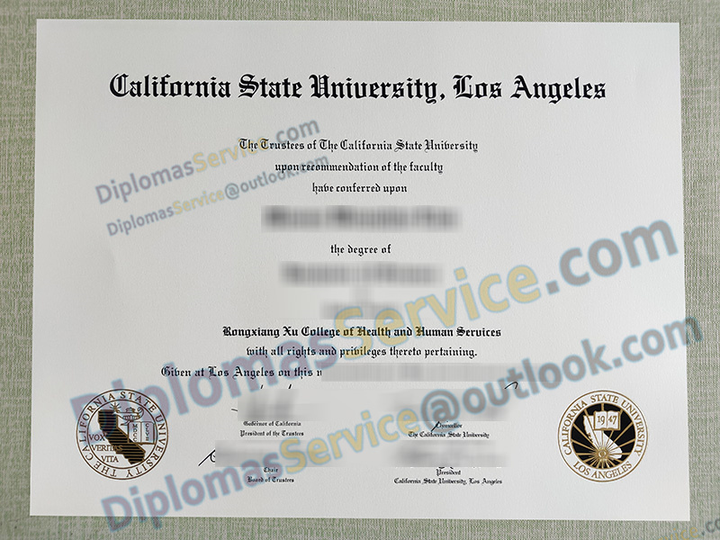 Cal State LA diploma, California State University Los Angeles degree,