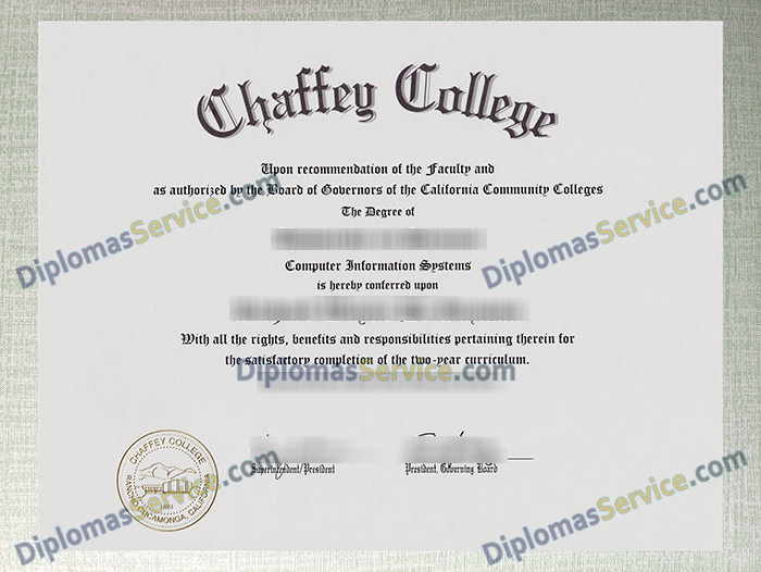 Chaffey College diploma, Chaffey College degree,