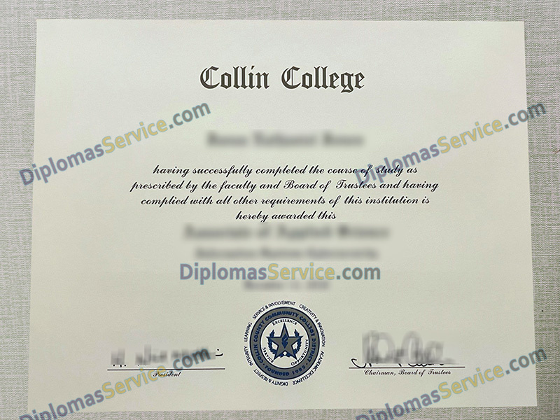Collin College diploma, Collin College degree,