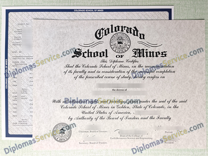 Colorado School of Mines diploma, Colorado School of Mines degree,