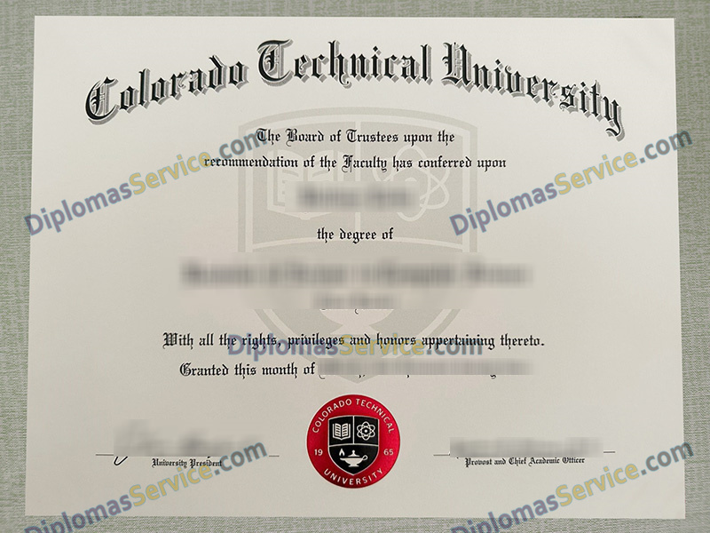 Colorado Technical University diploma, Colorado Technical University degree,