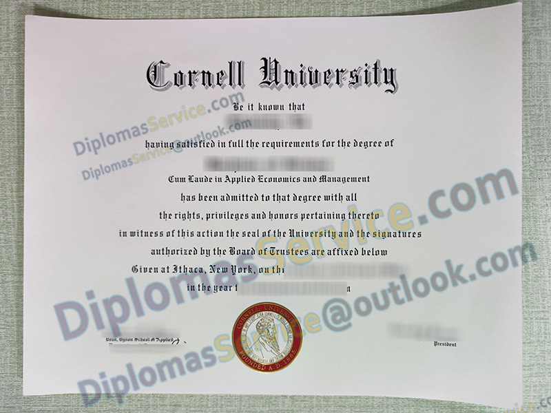 Cornell University diploma, Cornell University degree,