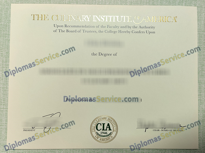 Culinary Institute of America diploma
