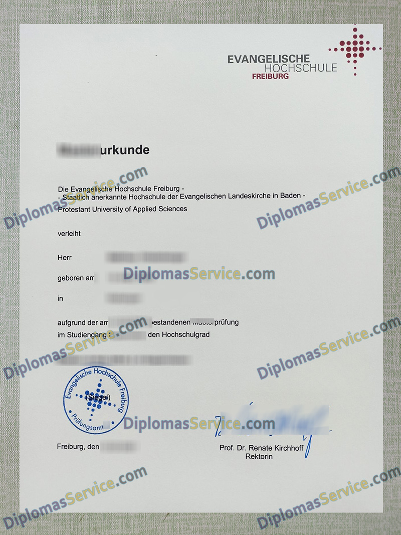 Evangelische Hochschule Freiburg urkunde, EH Freiburg degree,