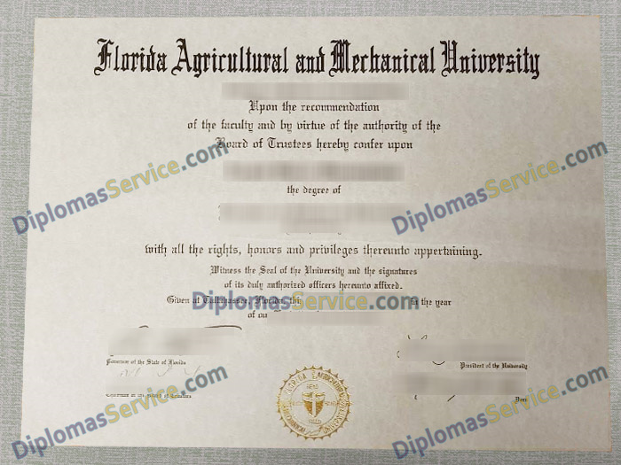 Florida A&M University diploma, Florida A&M University degree,