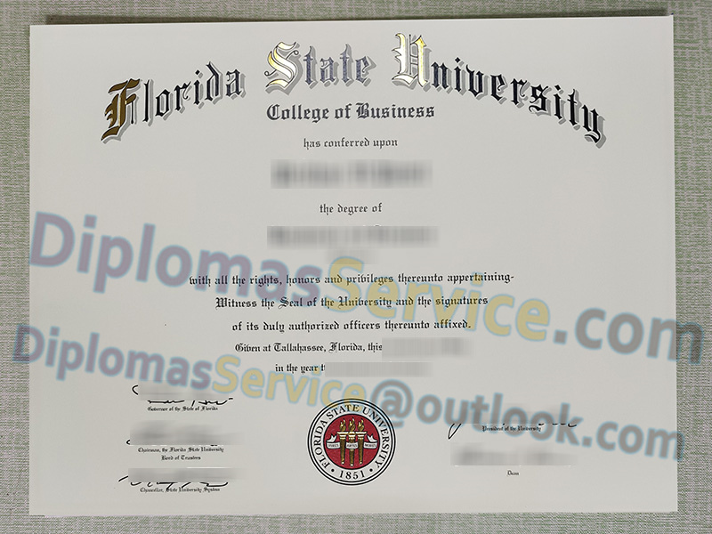 Florida State University diploma, Florida State University degree,