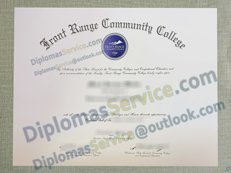 Front Range Community College diploma, Front Range Community College degree,