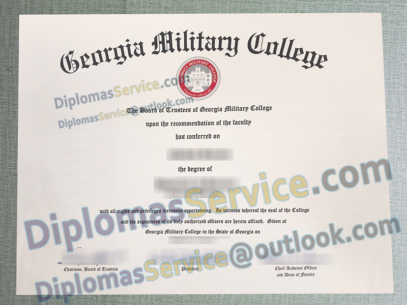 Georgia Military College diploma, Georgia Military College degree,