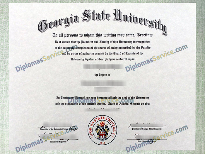 Georgia State University diploma, Georgia State University degree,
