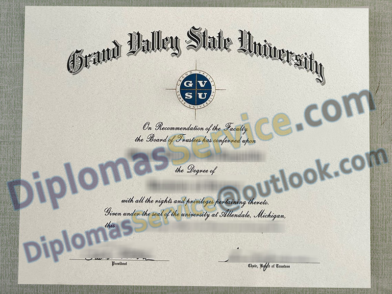 Grand Valley State University diploma, Grand Valley State University degree,