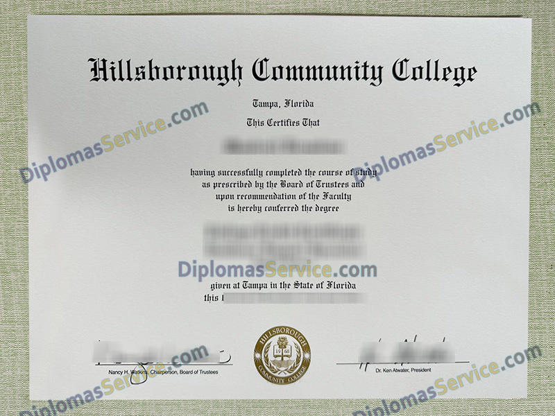 Hillsborough Community College diploma, Hillsborough Community College degree,