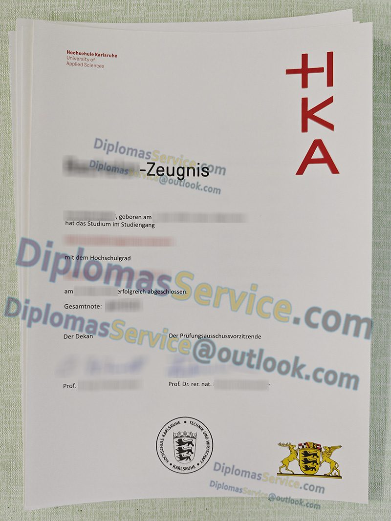 Hochschule Karlsruhe zeugnis, Hochschule Karlsruhe transcript,