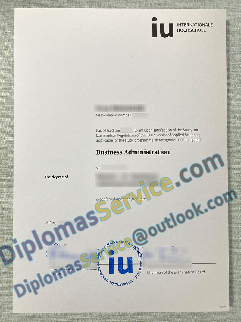 IU International University degree, IU International University diploma,