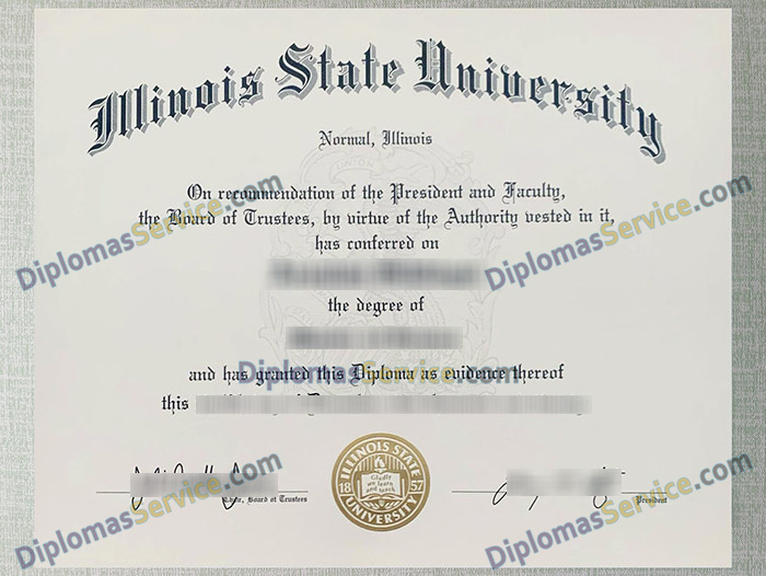 Illinois State University diploma, Illinois State University degree,