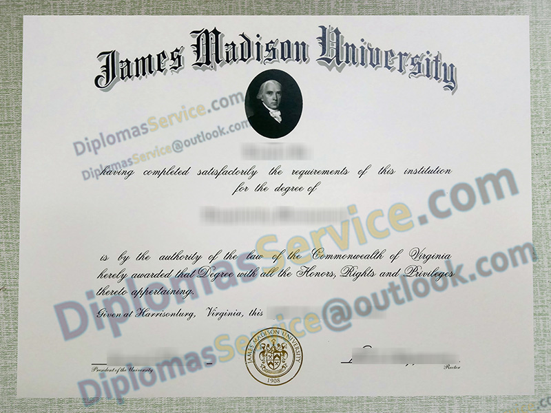 James Madison University diploma, James Madison University degree,