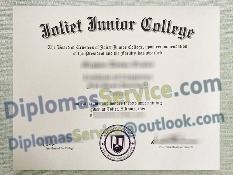 Joliet Junior College diploma, Joliet Junior College degree,