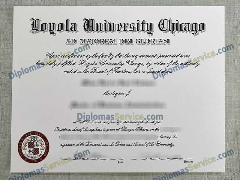 Loyola University Chicago diploma, Loyola University Chicago degree,
