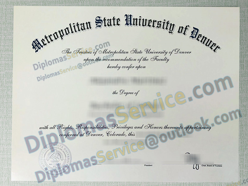 MSU Denver diploma, Metropolitan State University of Denver degree,