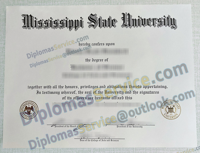 Mississippi State University diploma, Mississippi State University degree,