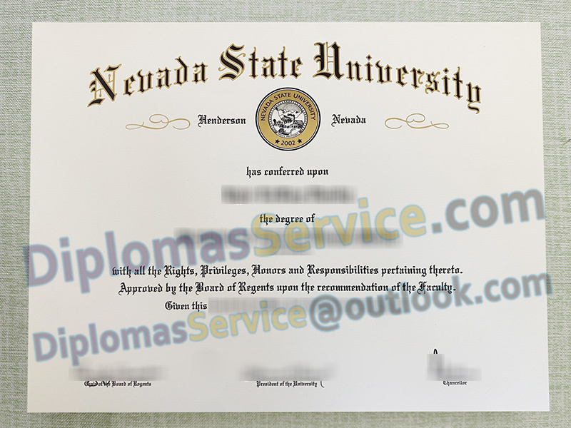 Nevada State University diploma, Nevada State University degree,