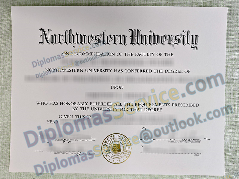 Northwestern University diploma, Northwestern University degree,